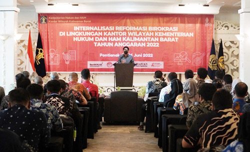 peningkatan kapasitas (capacity building) untuk memupuk nilai-nilai Reformasi Birokrasi, Sabtu (25/6/2022) di Hotel Dangau Pontianak. Foto: Alfian