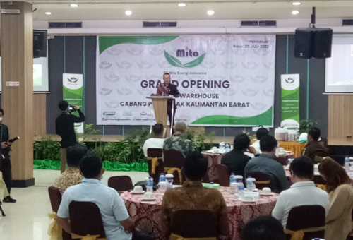Taufan Direktur Mito Energi Indonesia saat Grand Opening Warehouse, Rabu (20/7/2022) di Ballroom kapuas Palace Hotel