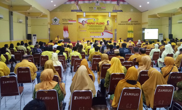 Rapat Pleno DPD Partai Golkar Provinsi Kalimantan Barat, Jumat (12/8/2022) di Gedung Zamrud Pontianak