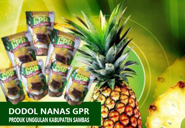 Produk olahan Dodol Nanas GPR produksi Bumdes Gapura Sari Indah Makmur, Desa Gapura Kecamatan Sambas