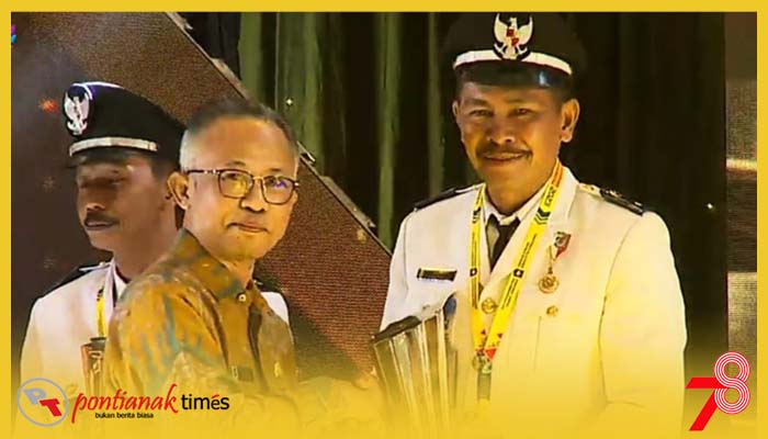 Sudarni, Kepala Desa Jawai Laut menerima penghargaan Juara II Lomba Desa tingkat nasional tahun 2023