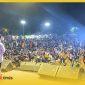 Bupati Sambas, H Satono  menyapa penonton konser Munajat Cinta, Selasa (12/9/2023) malam