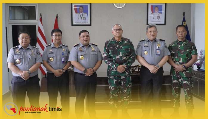 Kepala Kanwil Kemenkumham Kalbar dan para kepala divisi bertemu Danlantamal XII 