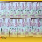 Barang bukti duit palsu yang diamankan Unit Reskrim Polsek Pemangkat.