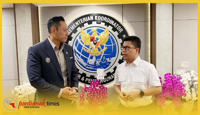 Bupati Sambas H Satono bertemu langsung Menko Infrastruktur Agus Harimurti Yudhoyono, Kamis (27/8/2025).