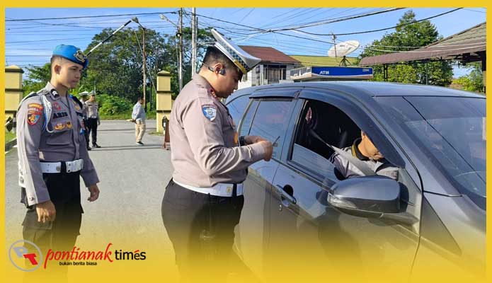 Pelaksanaan pra operasi Zebra Kapuas 2025 dengan menegakka disiplin terlebih dahulu bagi persoel kepolisian.