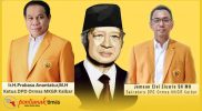 Ketua Ormas MKGR Kalimantan Barat H Prabasa dan Sekretaris Jamaan Elvi Eluwis.