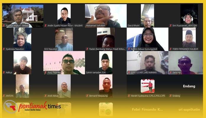 Screen capture kegiatan pelatihan jurnalistik yang diselenggarakan oleh AR Learning Center secara daring, Minggu (15/2/2026).