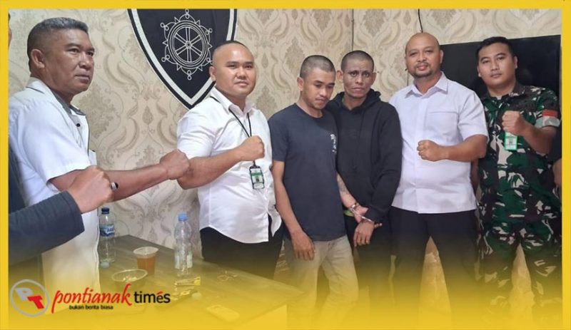 Tim gabungan mengamakan dua dari tiga tahanan Kejari Pontianak yang kabur.