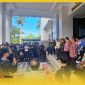 Demo Badan Eksekutif Mahasiswa (BEM) Politeknik Negeri Pontianak (Polnep) menuntut transparansi dan isu miring, Rabu (8/4/2026) di Halaman Rekrorat Polnep.