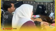 Iqbal Ketua BEM Polnep memenuhi panggilan untuk klarifikasi di Satreskrim Polresta Pontianak.