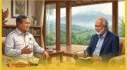 Foto ilustrasi pertemuan Prabowo Subianto dan Surya Paloh.