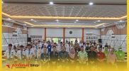 Para peserta Lomba Cerdas Cermat (LCC) Kebangsaan 2026 berpose usai pembukaan kegiatan, Sabtu (9/5/2026)