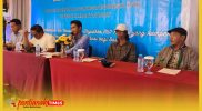 Ketua PWI Provinsi Kalbar, Kundori memberikan arahan dalam rapat konsolidasi.