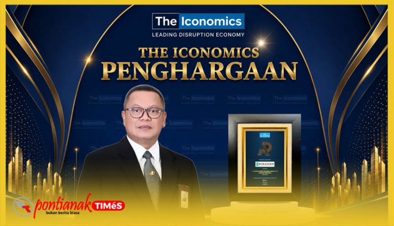 Direktur Utama Bank Kalbar, Rokidi dan penghargaan dari The Iconomics.