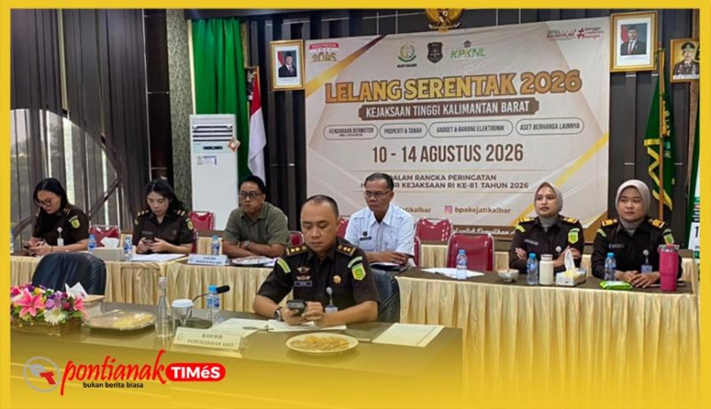 Gerakan Lelang Serentak Kejaksaan Republik Indonesia yang digelar Kejaksaan Negeri (Kejari) Pontianak, Kamis (13/8/2026).