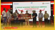 Nasabah Bank Kalbar meraih hadiah utama Rp500 juta dalam Penarikan Undian Nasional Tabungan Simpeda Periode XXXVII-2026, Jumat (21/8/2026)