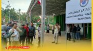 Bupati Sambas H. Satono meninjau kesiapan Desa Temajuk sebagai desa yang berbatasan langsung dengan Kampung Teluk Melano, Sarawak Malaysia, Sabtu (15/8/2026).