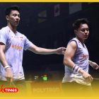 Pasangan ganda campuran Dejan/Apriyani terlihat kompak di lapangan. Mereka lolos ke semifinal PPIC 2026.