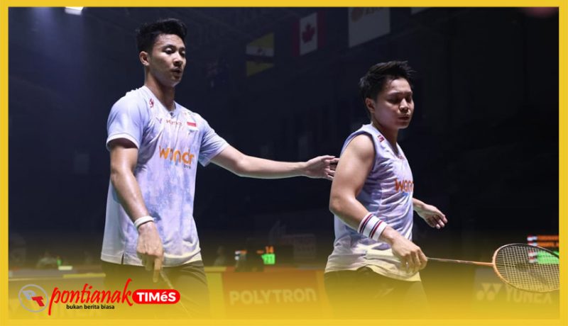 Pasangan ganda campuran Dejan/Apriyani terlihat kompak di lapangan. Mereka lolos ke semifinal PPIC 2026.