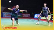 Verrell Yustin Mulia dan Bernadine Anindya Wardana, saat menghadapi duet pebulutangkis Chinese Taipei, Ming Che Lu/Chou Yu An, Kamis (27/8/2026).