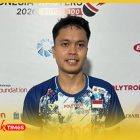 Pebulutangkis andalan Indonesia, Anthony Sinisuka Ginting, tersingkir di ajang Polytron Pontianak Indonesia Masters 2026.