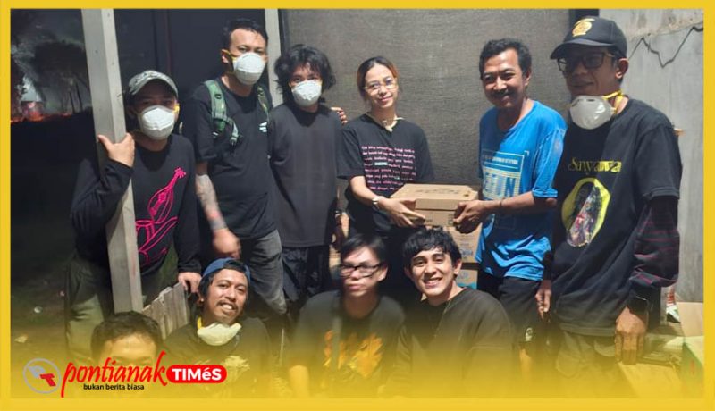 Masa Kalbar bersama Sound Of Earth dan Books for Borneo Salurkan Dukungan untuk MPA dan Relawan Karhutla di Kubu Raya.