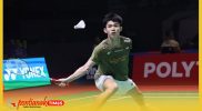 Pebulutangkis tunggal putra Indonesia Richie Duta Richardo berjibaku di lapangan, namun hasil akhir dikandaskan Pebulutangkis Jepang Shogo Ogawa di ajang Polytron Pontianak Indonesia Masters (PPIM) 2026.