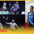 Kolase foto wakil pebulutangkis Indonesia yang lolos ke babak semifinal Polytron Pontianak Indonesia Masters 2026.