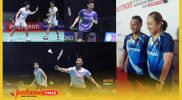 Kolase foto wakil pebulutangkis Indonesia yang lolos ke babak semifinal Polytron Pontianak Indonesia Masters 2026.