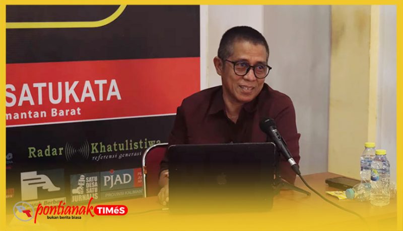 DR Muhammad Fahmi saat menjadi narasumber dalam Focus Group Discussion (FGD) yang diselenggarakan Sekretariat Bersama (Sekber) Satukata.