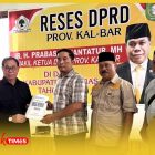Prabasa Anantatur, anggota DPRD Kalimantan Barat menerima aspirasi warga Kecamatan Paloh, Kabupaten Sambas saat reses, Rabu (14/10/2026).