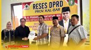 Prabasa Anantatur, anggota DPRD Kalimantan Barat bersama warga Kecamatan Paloh, Kabupaten Sambas saat reses, Rabu (14/10/2026).